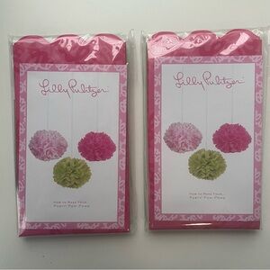 Lilly Pulitzer Pink and Green Pom-Pom Kit